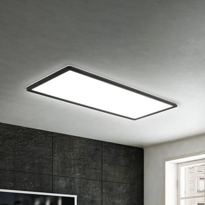 BRILONER Slim - LED Plafonniere - plafondlamp - paneel ultraplat - 4.000 K neutraal wit licht - 58x20x3cm (LxBxH) - zwart