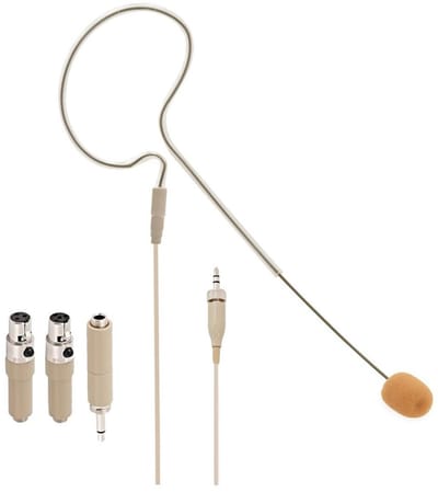 SubZero Single Ear Headset Mic, Universally Compatible, Tan