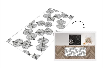 Keukenloper - Loper keuken - Lampion - Patronen - Lampen - 120x50 cm - Keukenloper vinyl