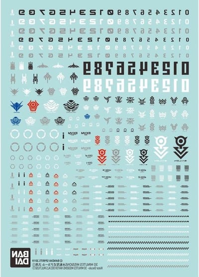 Waterdecals Set - Hobby Stickers - Model Bouwen - Veelzijdige Toepassing - 30 mm - Veelkleurig
