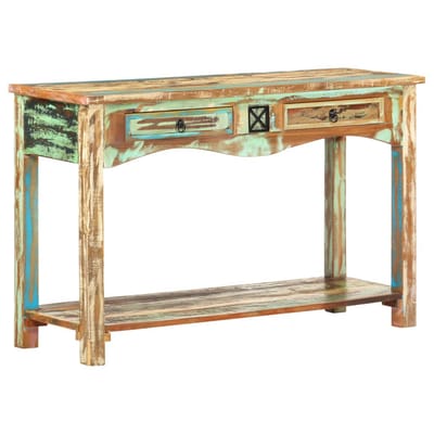 vidaXL - Wandtafel - 120x40x75 - cm - massief - gerecycled - hout