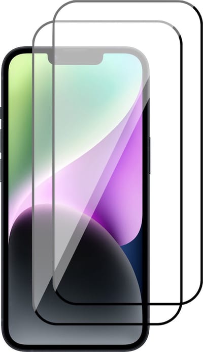Screenprotector geschikt voor iPhone 14 - Gehard Glas Beschermglas Tempered Glass Volledig Dekkende Screen Protector - 2 Stuks
