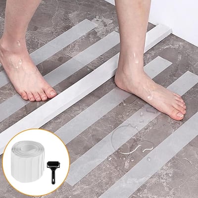 Candala 20 stuks zelfklevende traptreden, antislip plakband, transparant, 10 x 81 cm, traptredematten met installatierol, trapmatten, antislip, antislipstrips