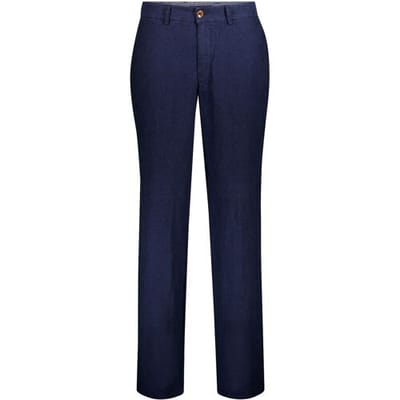 Gardeur Broek Ruben Fine Linnen Cool Touch Superior Yarn Dye Dark Navy / male