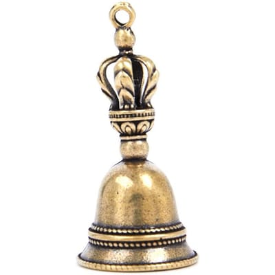 Messing Handwerk spuitgieten Druppel Windbel Tibetaanse Bronzen Bel Creatief beige