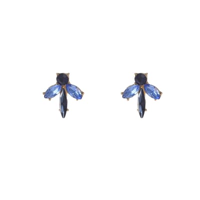 Go Dutch Label Oorknoppen Stone Stud Goud Blauw