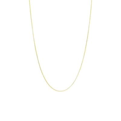 Lucardi Dames Ketting met venetiaanse schakel - 9 karaat - Ketting - Cadeau - 46 cm - Geelgoud