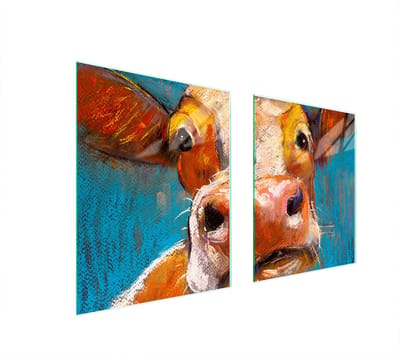 TMK ArtDeko - Snijplank - Krachtige Bescherming - Hartglas - Koeienmotief