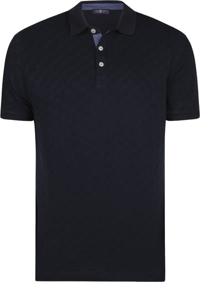 Jimmy Sanders Poloshirt Korte Mouw - Poplin Blouse - 100% Katoen Heren Navy - M