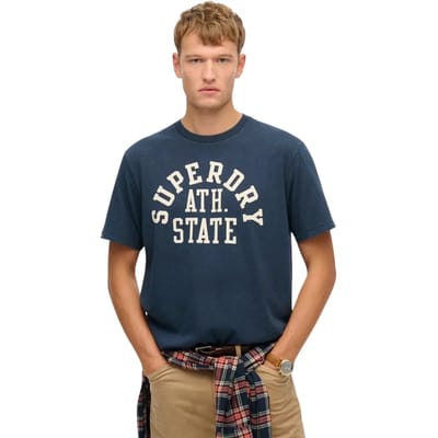 Superdry - Vintage Athletic Essential Grafisch T-shirt - Heren - T-shirts