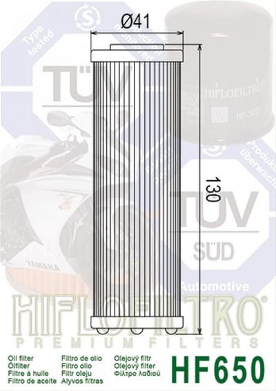 oliefilter hiflofiltro voor motorfiets ktm 950 adventure 2003 tot 2006 hf650 equivalent hf158 nieuw