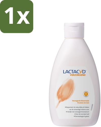1 x Lactacyd – Verzorgende Wasemulsie – pH-vriendelijk – 300 ml - Intieme Wasemulsie - Verzorgende Wasemulsie - PH-vriendelijk - Melkzuur - Lactoserum