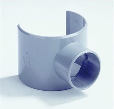 PVC Zadelstuk Verlijmbaar 110 x 40 mm Grijs – Aftakking voor Afvoerbuis – Hoogwaardig PVC
