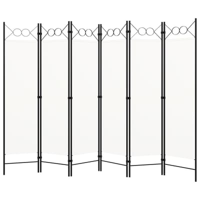 vidaXL - Kamerscherm - met - 6 - panelen - 240x180 - cm - wit