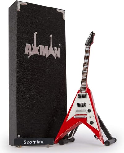 Miniatuur Gitaar Replica 1/4 Schaal - Handgemaakt Verzamelobject met Display Box en Standaard