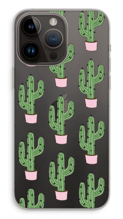 Case Company® - Hoesje geschikt voor iPhone 14 Pro Max hoesje - Cactus Lover - Soft Cover Telefoonhoesje - Bescherming aan alle Kanten en Schermrand