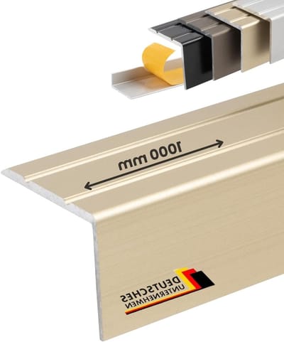 Hoekprofiel - Trapprofiel Randprofiel - Vloeren Afwerken - Zelfklevend Aluminium - 100 cm - Sahara