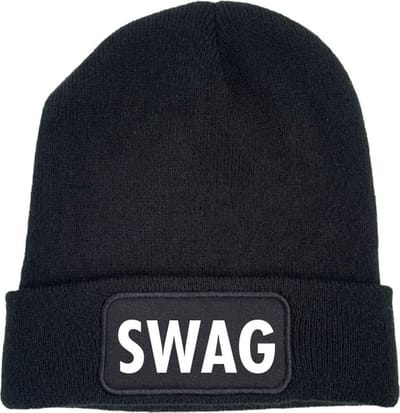 Wintermuts zwart - Swag - soBAD. | Warme zwarte muts voor volwassenen | Heren en Dames Beanie