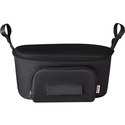 Sac Suspendu Organisateur de Poussette Bébé Multifonctionnel Grande Capacité Sac de Rangement Couche Biberon Tasse noir