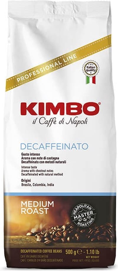 Kimbo Decaffeinato - koffiebonen - 500 gram