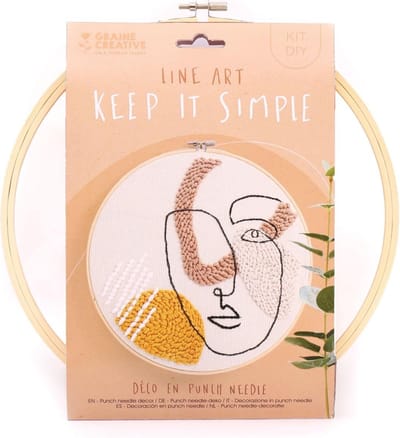 Graine Creative punch needle set line art 25 cm decoratie creatief.