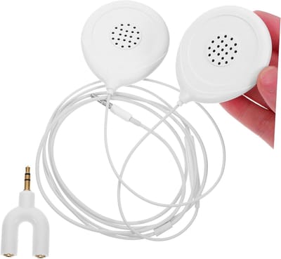Baby Buik Koptelefoon - Prenatale Speaker - Baby Ontwikkeling - Dubbel Luister Gemak - 124 cm - Wit