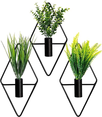 Kunsthangplanten in potten - 3 stuks decoratieve kunstplanten voor thuis, kantoor en feesten, realistische hangplanten voor wanddecoratie en tuinverlichting