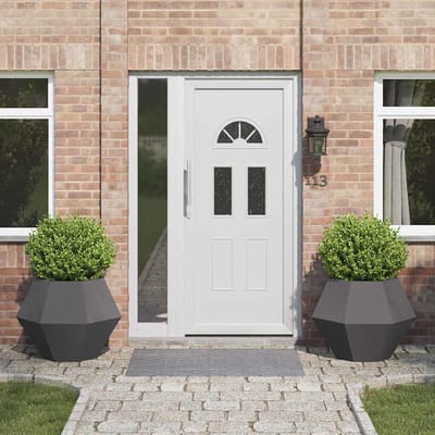vidaXL Plantenbak 2 st Zwart 75 x 75 x 60 cm Staal