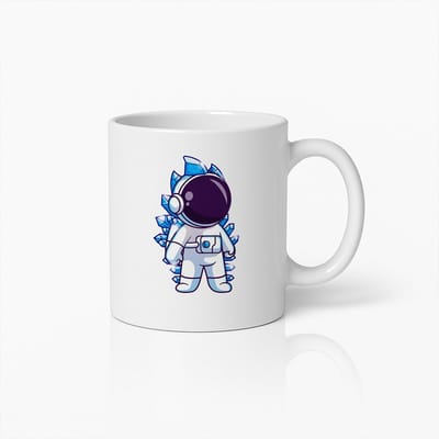 Coole Kristallen Ruimte Astronaut Mok – Unieke Sci-Fi Koffiebeker voor Ruimtefans