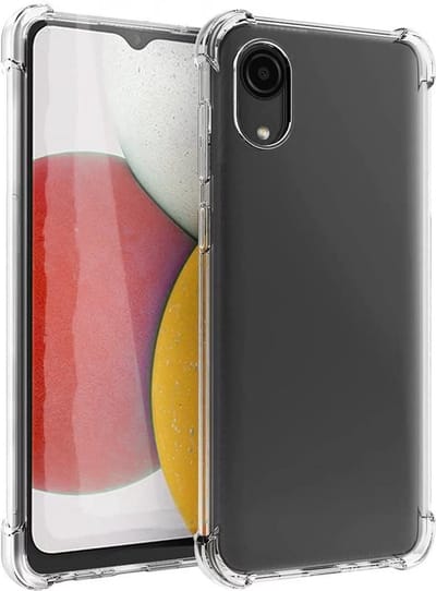 Hoesje geschikt voor Samsung Galaxy A03 Core - Clear Anti Shock Hybrid Armor Case Siliconen Back Cover Hoes Transparant