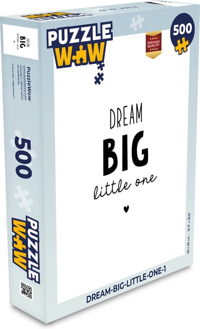 Puzzel Quotes - Dream big little one - Spreuken - Baby - Dromen - Legpuzzel - Puzzel 500 stukjes
