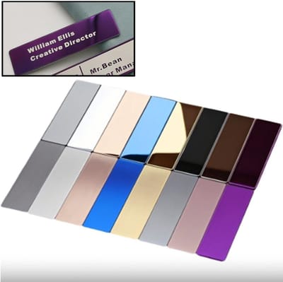 Metalen Bordjes - Naamplaatjes Blank - Zelf Graveren - Roestvrij Staal - 10 Stuks - Zilver