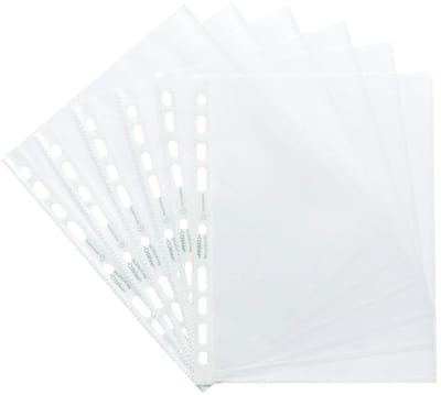 Exacompta 10x Zakje met 50 geperforeerde showtassen in gerecycled PP Forever 6/100e - A5 - Doorschijnend - 51100E