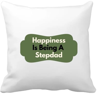 Akyol - happiness is being a stepdad Kussen hoes - Papa - de liefste stiefvader - vader cadeautjes - vaderdag - verjaardag - geschenk - kado - 40 bij 40 cm