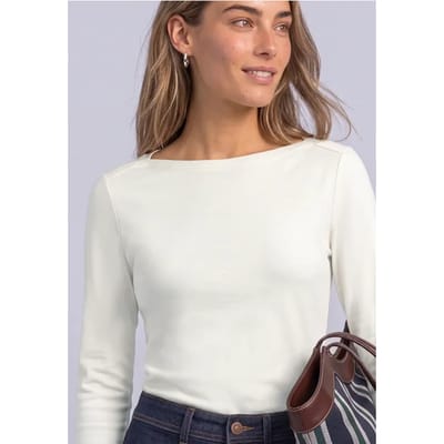 Basic shirt met boothals
