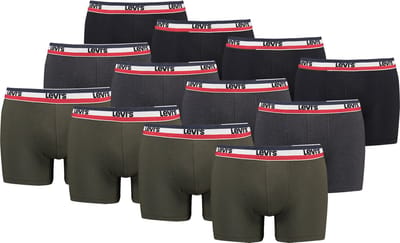 BOXERS 12 Pack Heren Levis SPRTSWR LOGO BOXER KORT Boxershorts Ondergoed Broek