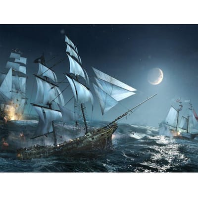 Diamant schilderij kruissteek Caribisch schip foto's van strass mozaïek diamant borduurwerk 20X30CM gray