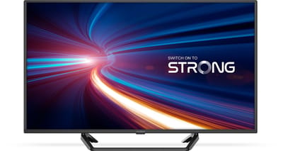 STRONG - HDTV 32" (80 cm) SRT32HF2003C - Drievoudige tuners - 2 HDMI-poorten (1 ARC) + 1 USB-poort + Optisch + Mini-AV + Terrestrisch/Sat - Zwart