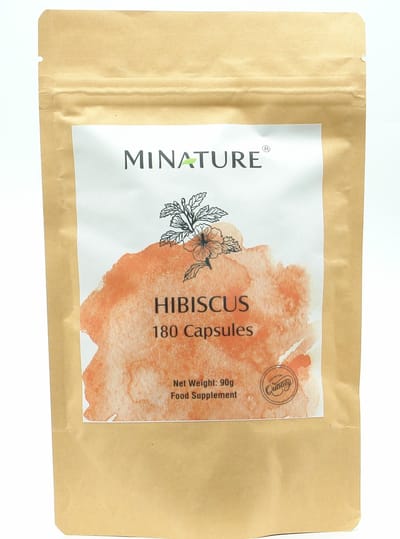 Hibiscus Capsules 180 stuks - 450mg Poeder van Hibiscus Sabdariffa, Roselle per Vegan Capsule - 100% Plantaardig