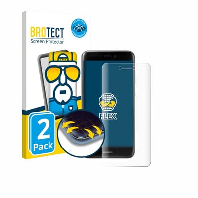 BROTECT - Screenprotector voor Huawei P9 Lite (2017) - Folie Beschermfolie transparant volledig dekking - 2 Stuks