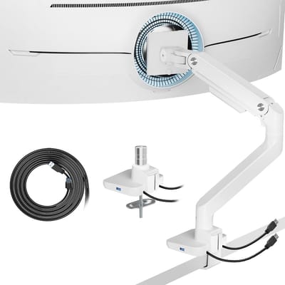 Verstelbare Monitorhouder met USB A/C voor 17 tot 49 inch Beeldschermen - Draagvermogen tot 20 kg