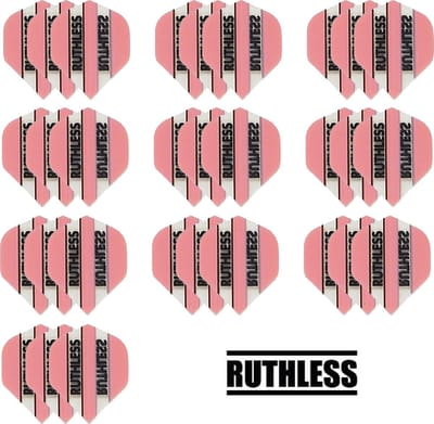 10 Sets (30 stuks) Ruthless flights Multipack - Roze Paneel - darts flights