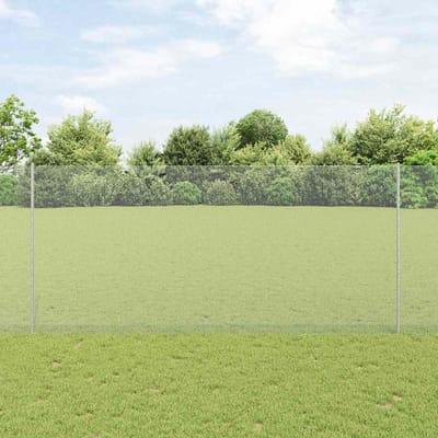 vidaXL - zeshoekig - gaasgek - met - palen - 10 - x - 1,4 - m - Gegalvaniseerd - staal