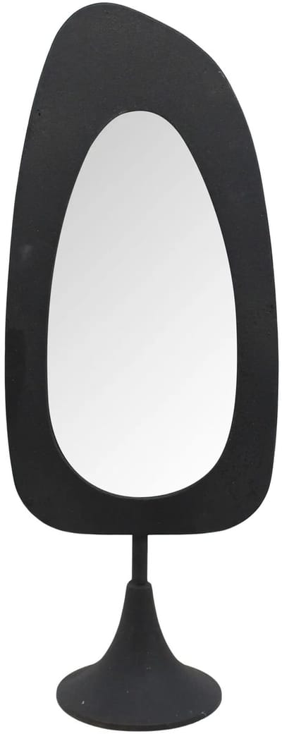 Mirror rectangular metal on stand 22.5x14.5x58cm - Staande spiegel