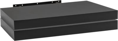 Bolt Edge Wandplank - Zwart - Zwevend - 50cm - Set van 2 - Hout MDF