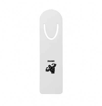 Hacebo® - Bodybuilding met eigen naam metalen boekenlegger - Fitness - Bodybuilder - Sport Bladwijzer boekenleggers - 12.7 cm x 3.2cm