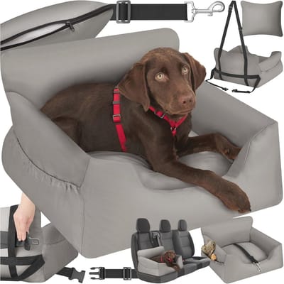 Comfortabele Hondenautostoel - Veilige en Praktische Zitplaats voor Honden - Geschikt voor Alle Hondenrassen - Diverse Kleuren - 55x50x29cm