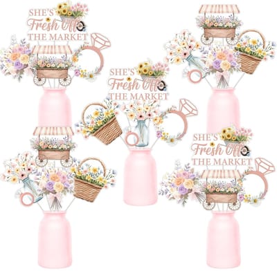 Dailygoods- Bruidsdouche Decoratie 24 Stuks - Tafeldecoratie - Wildbloemen - Tafelversiering - Rustieke Tuinsfeer - Charmant Ontwerp