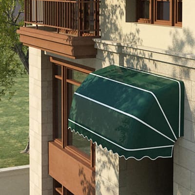 Raamluifel Buiten - Regenbescherming Luifel - Deur en Raam Beschermen - Gebogen Polycarbonaat Plaat - 120x60x60cm - Groen