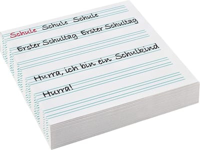Amscan Servetten Mijn School Start 33 Cm Papier Wit/blauw (de)